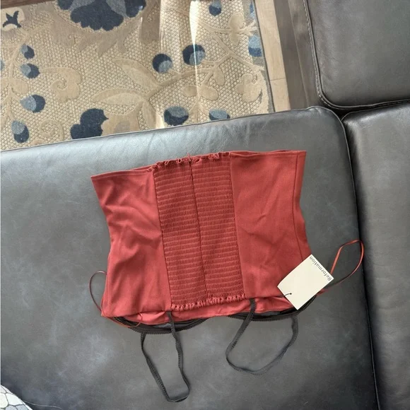 Reformation Red and Black Melanie Top - Picture 2 of 5